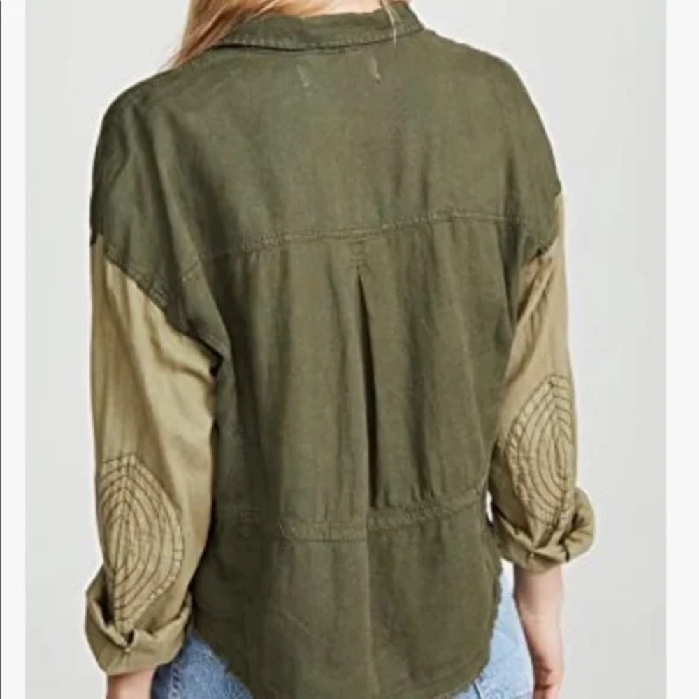 We the Free. Day Drifter Utility Shirt. Vintage Faded Green. Line Blend Small. - Picture 2 of 16